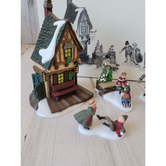 Dept 56 58405 Ashley Pond Skating Party village accessory xmas set - Picture 3 of 9